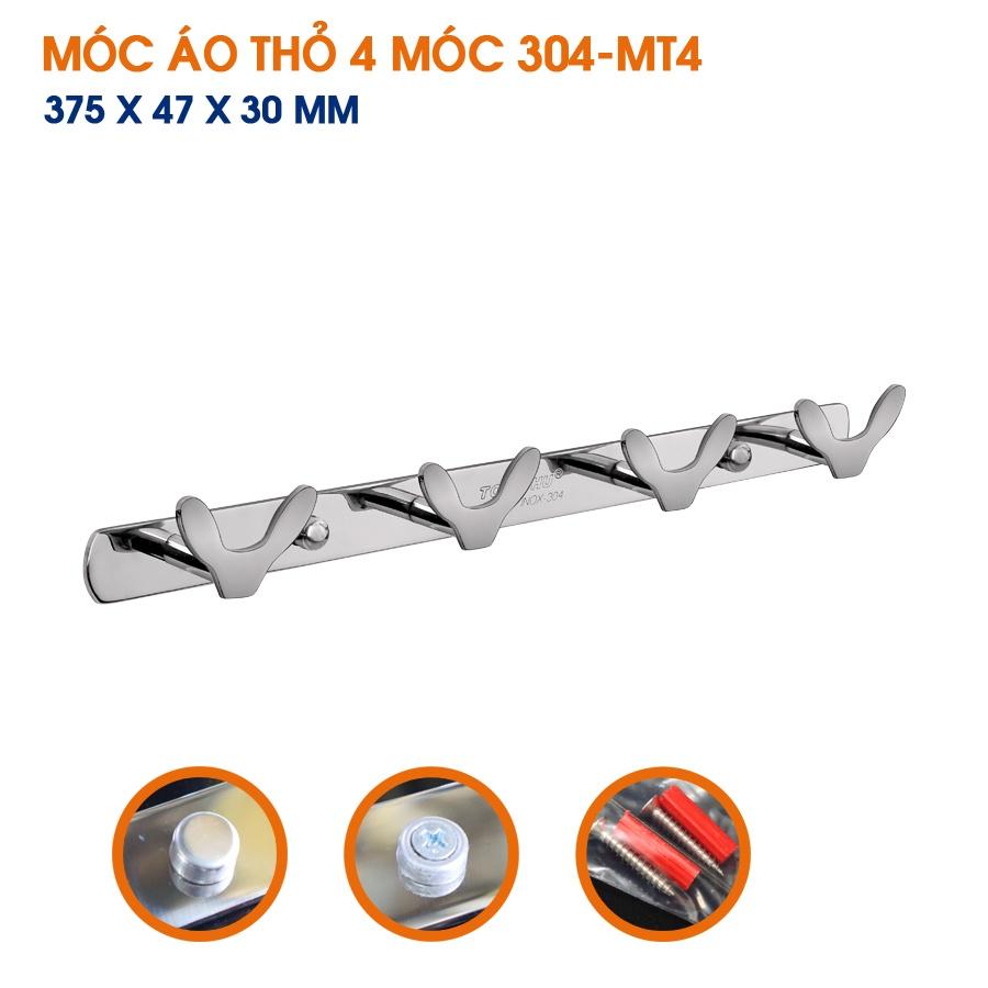 Móc áo TOVASHU thỏ 4 móc, 5 móc, 6 móc inox 304