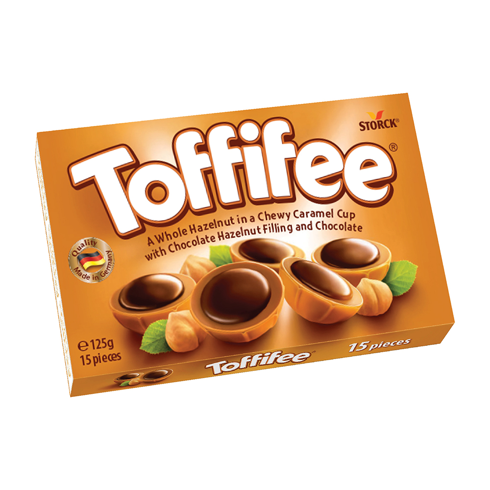 [Giao Nhanh HCM] Kẹo caramen mềm phủ sô-cô-la nhân hạt dẻ Toffifee 125g