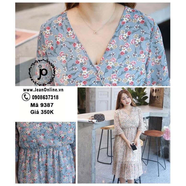 Bigsize Nữ - Đầm Maxi Voan Hoa
