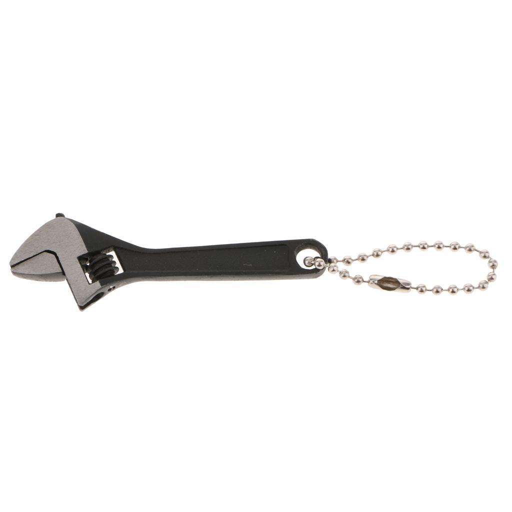 Adjustable Mini Spanner Wrench Short Shank 10mm Opening Steel Wrench 2.5/4In