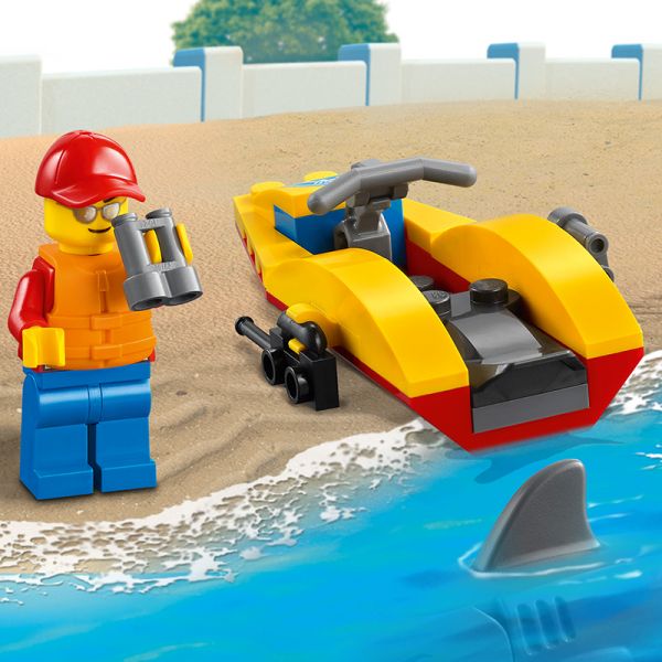 Đồ chơi xếp hình lắp ráp LEGO CITY Xe Và Cano Cứu Hộ Biển ATV 60286