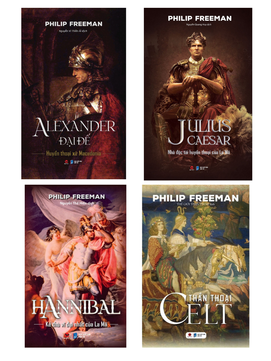 Combo 4 cuốn sách: Alexander đại đế - Julius Caesar - Hannibal - Thần thoại Celt