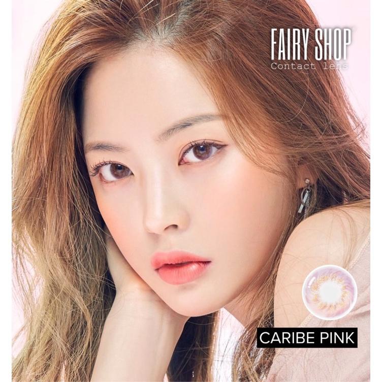 Kính Áp Tròng Caribe Pink 14.0mm - FAIRY SHOP CONTACT LENS - độ 0 đến 8 silicone hydrogel