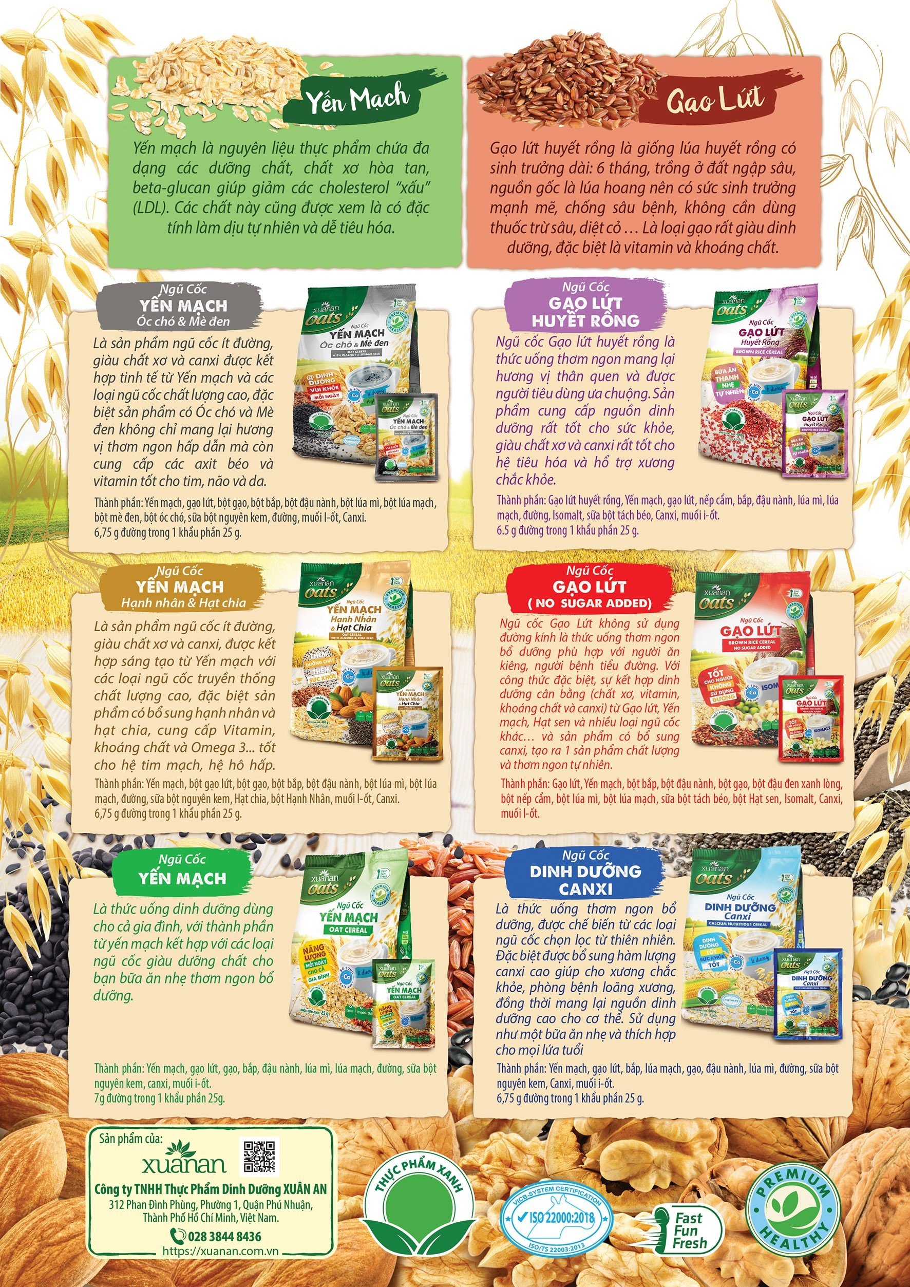Ngũ Cốc Dinh Dưỡng Canxi Xuân An Túi 400G