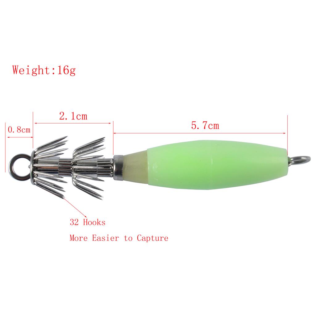 4pcs Shrimp Prawn Fishing Lures Squid Jigs Hooks Freshwater Saltwater Bait