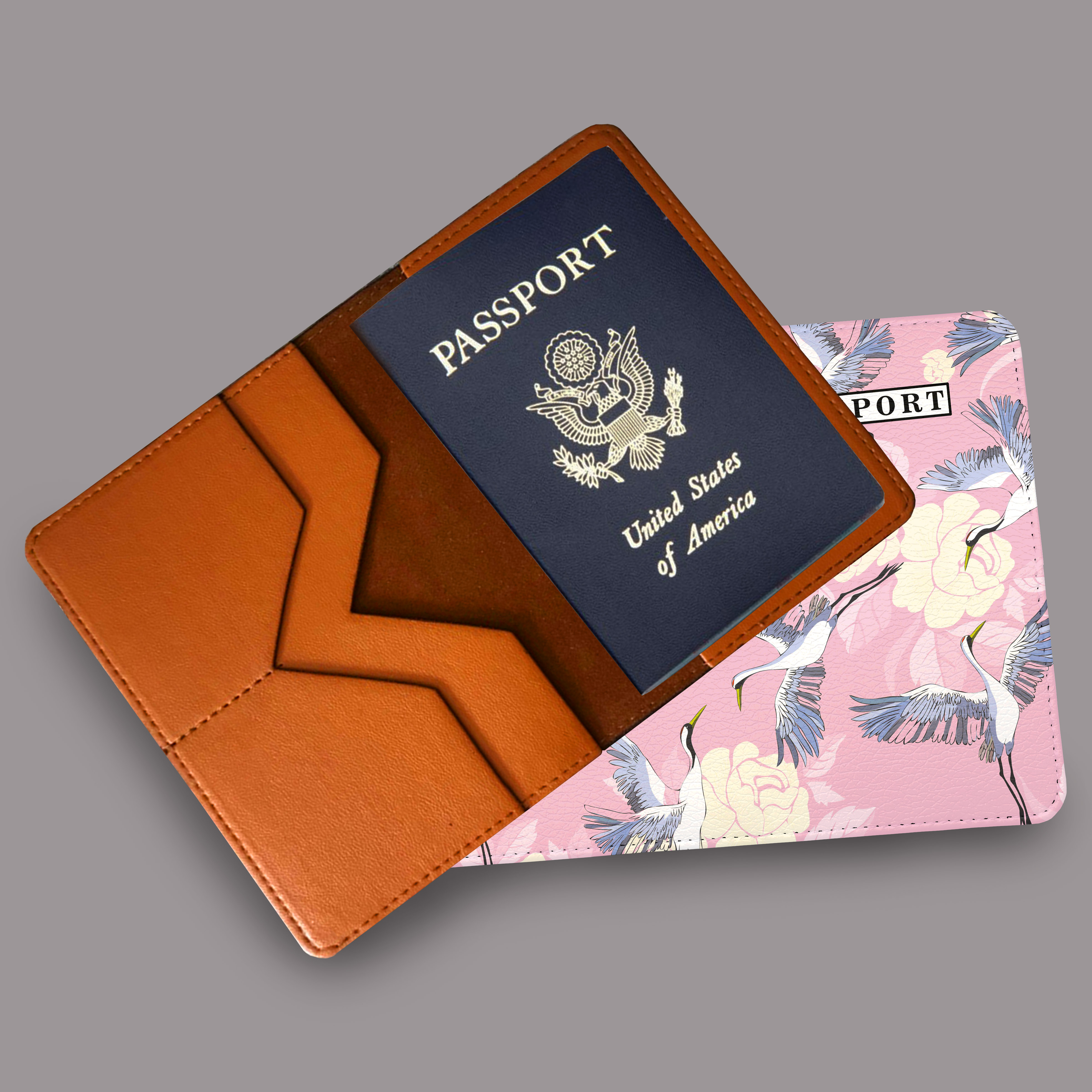 Ví Đựng Passport Du Lịch HỒNG HẠC Cute - Bao Da Hộ Chiếu Và Phụ Kiện STormbreaker Độc Đáo - Dễ Thương - Passport Cover Holder FLAMINGO - Thiết Kế Đơn Giản - Phong Cách - LT030