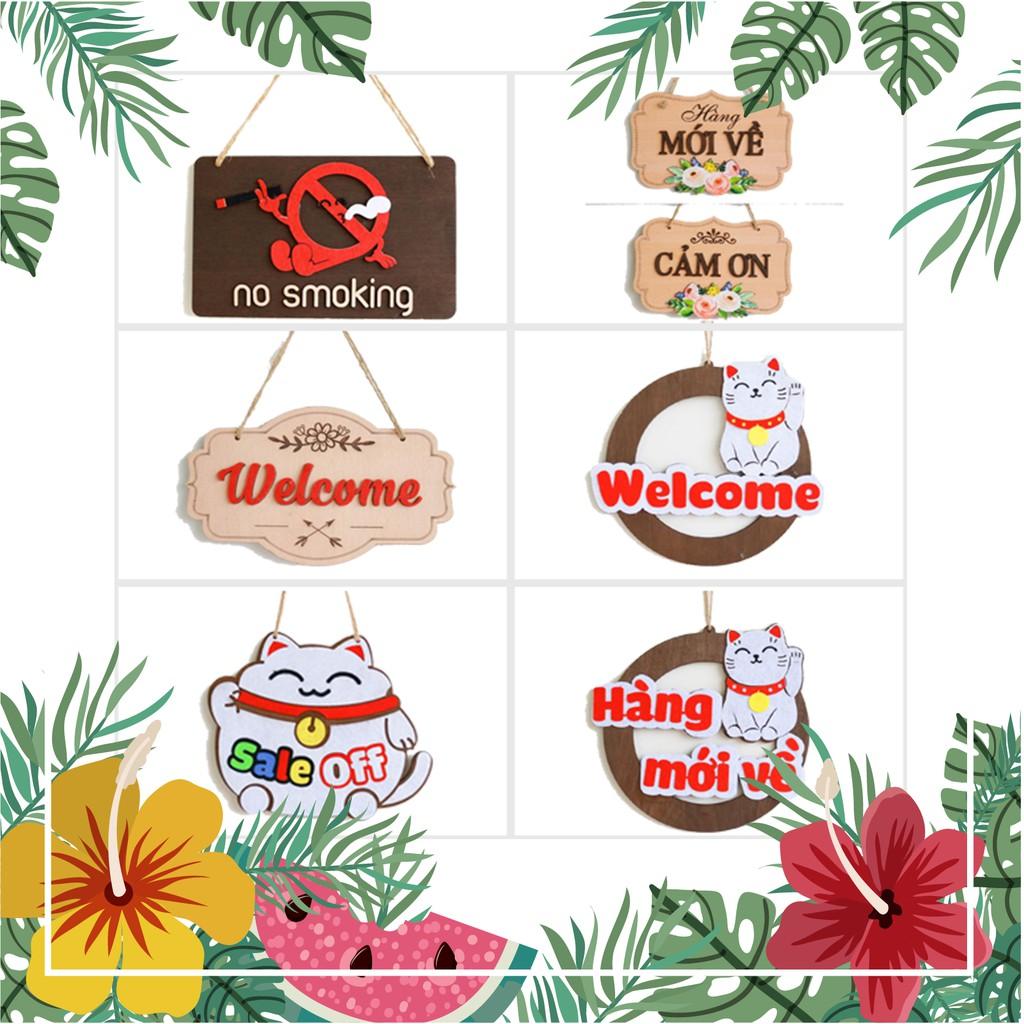 Bảng gỗ treo ở shop