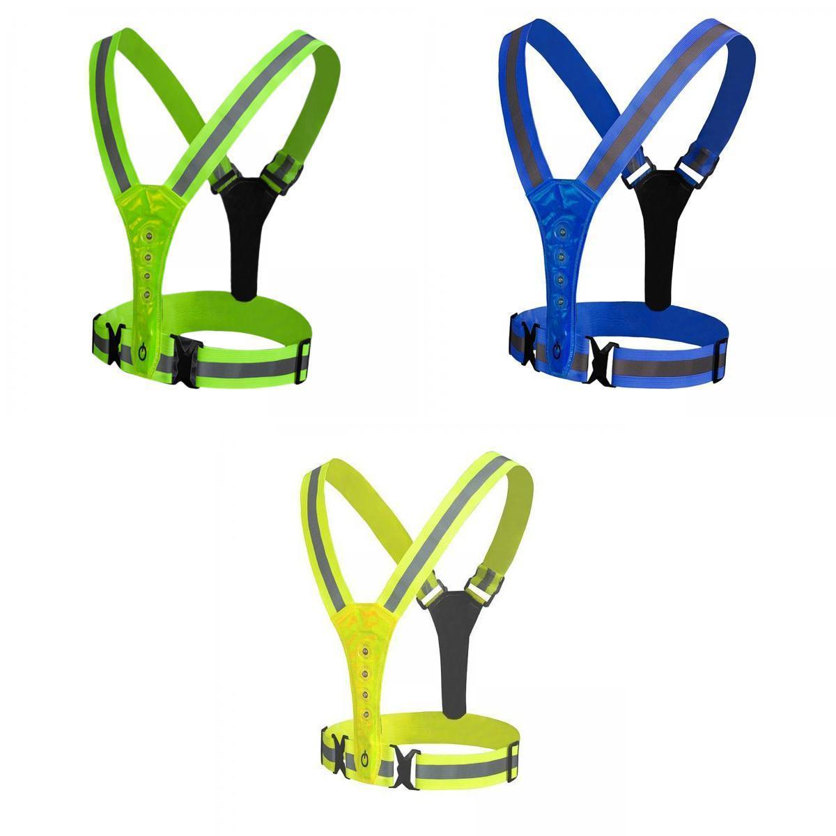 3 Modes 8 Bright LED Reflective Vest Warning Lights. for Night Running