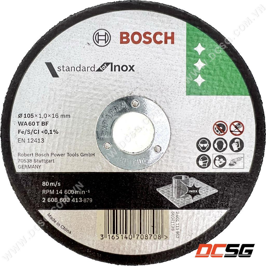 Đá cắt inox tiêu chuẩn 105x1.0x16mm BOSCH 2608603413 | DCSG