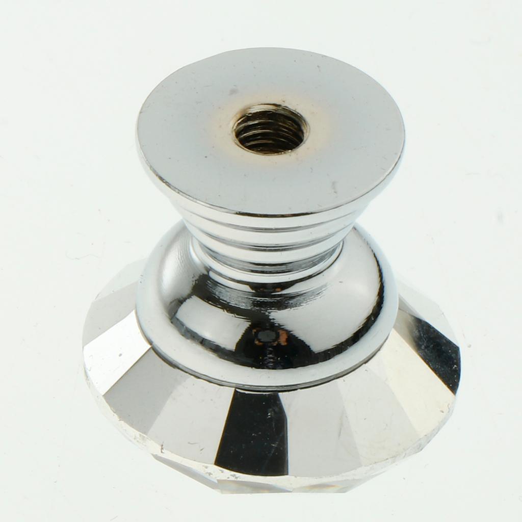 10x Glass Diamond Door Knob Drawer Dresser Pull Handle Cabinet Hardware