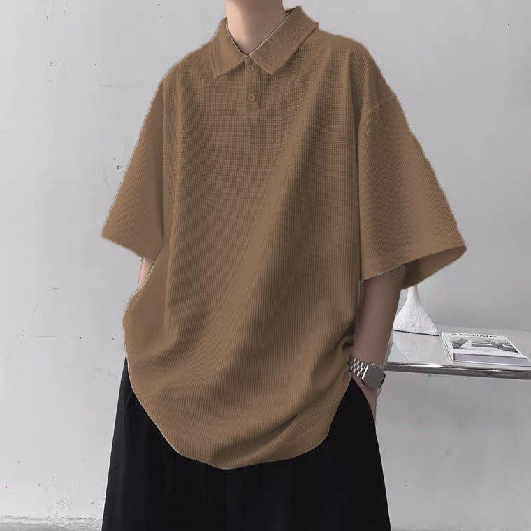 Áo polo thể thao vải tổ ong from đứng , Áo cổ trụ chất liệu vải tổ ong không co giãn