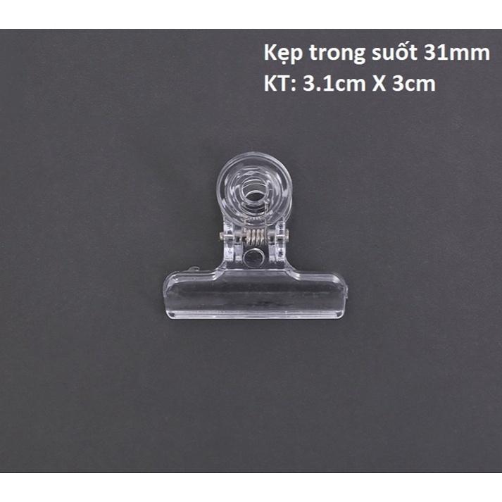 Kẹp bướm trong suốt, kẹp giấy tài kiệu nhiều size dễ thương