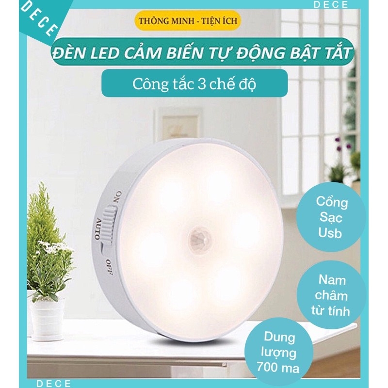 ĐÈN LED cảm biến chuyển động theo cơ thể người tự động bật tắt sử dụng pin sạc 700mah thương hiệu DORON