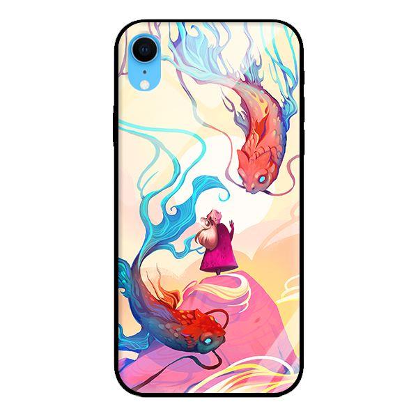 Ốp kính cường lực cho iPhone XR Cặp Cá Chép - Hàng chính hãng