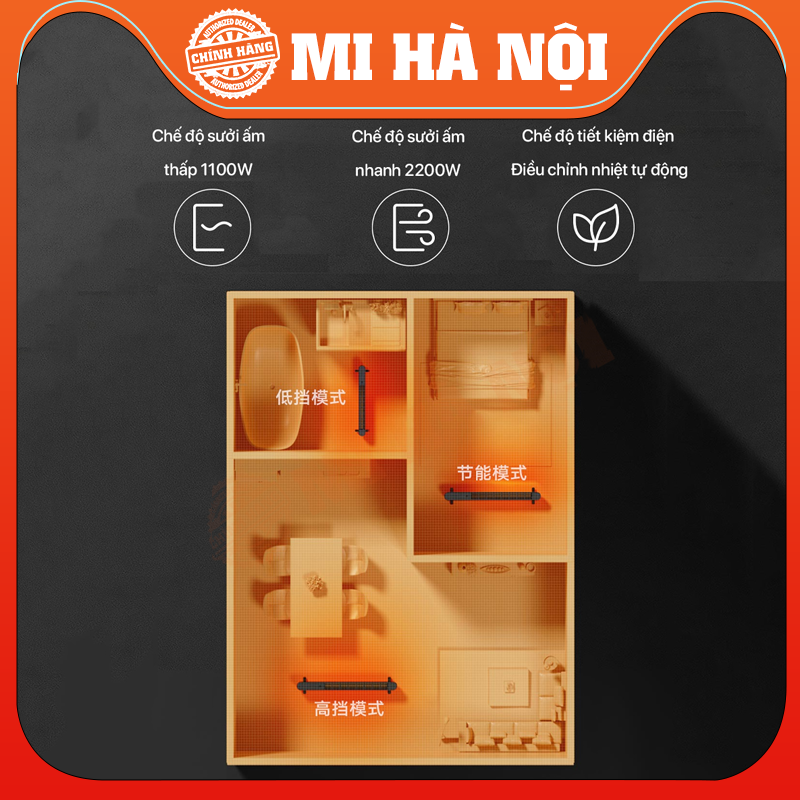 Máy Sưởi Xiaomi Viomi Pro2 VXTJ03 Kèm Tạo Ẩm, Kết Nối App - Hàng chính hãng