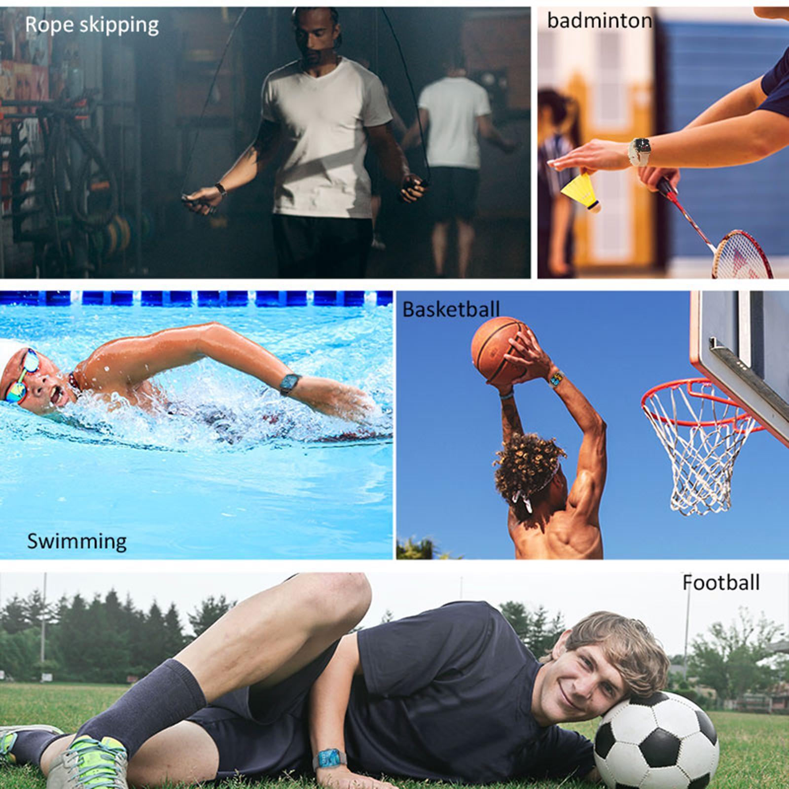 Bluetooth  Monitor Digital Smartwatch for Men Women Black