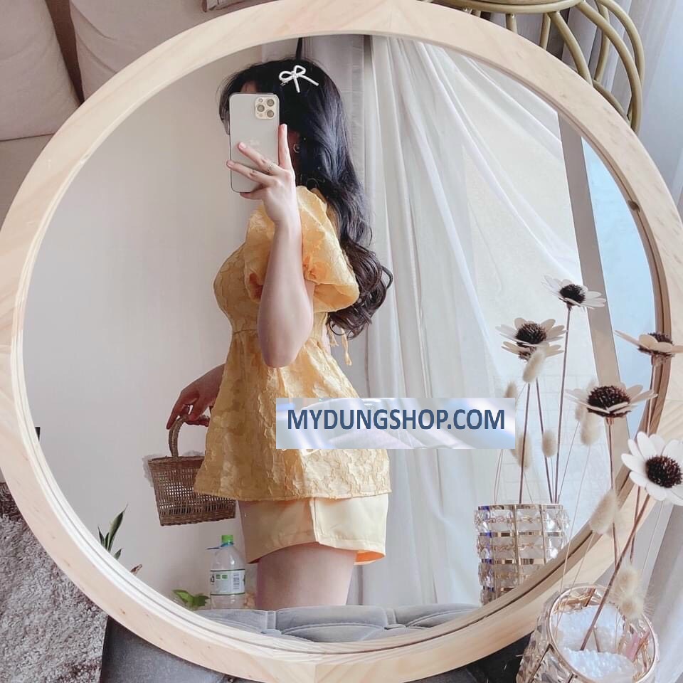 SET BBD ÁO TAY PHỒNG+ QUẦN SHORT- SIÊU CƯNG