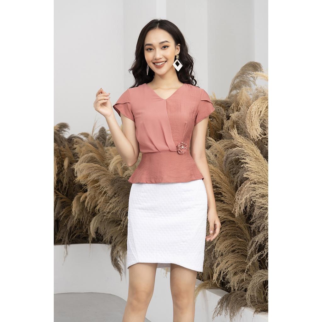 Áo sơ mi nữ công sở LUPERI LFSM1154 dáng peplum trẻ trung, hiện đại, thanh lịch, dễ phối đồ