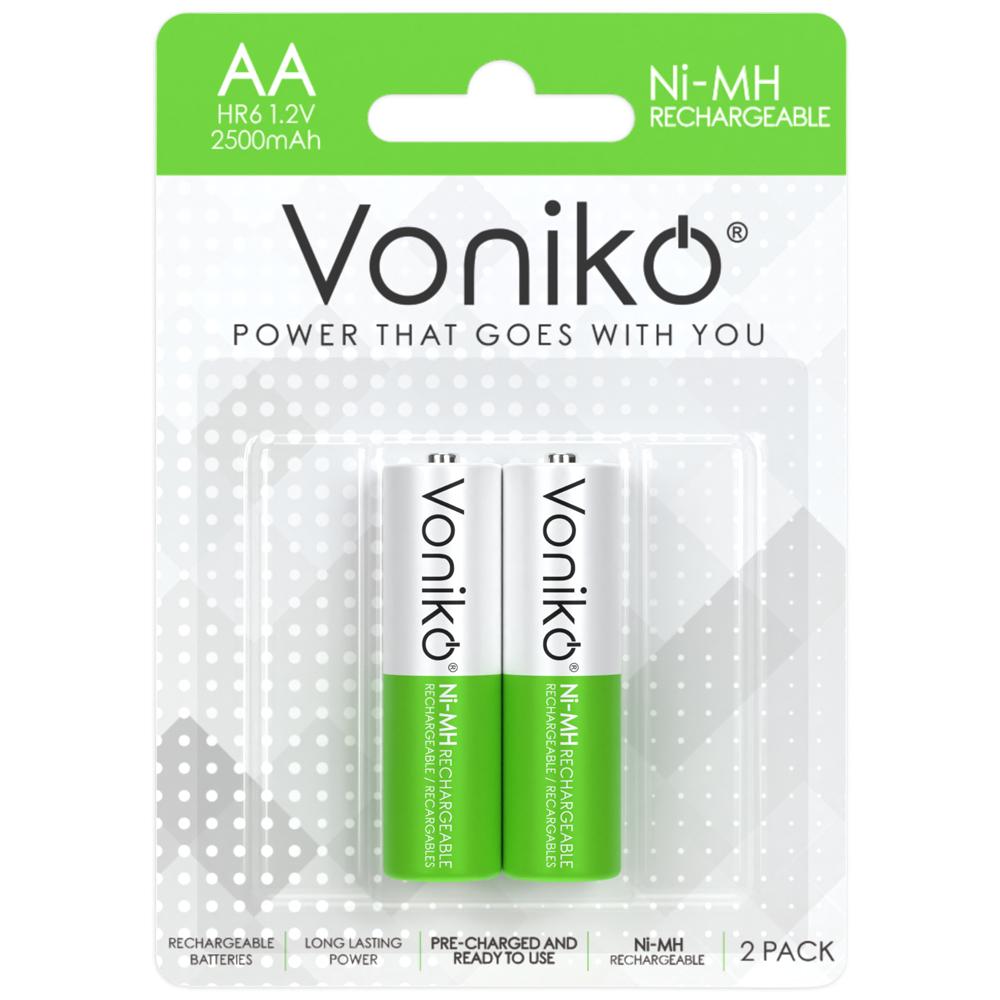 Vỉ 2 Pin Sạc AA 2500mAH - Voniko