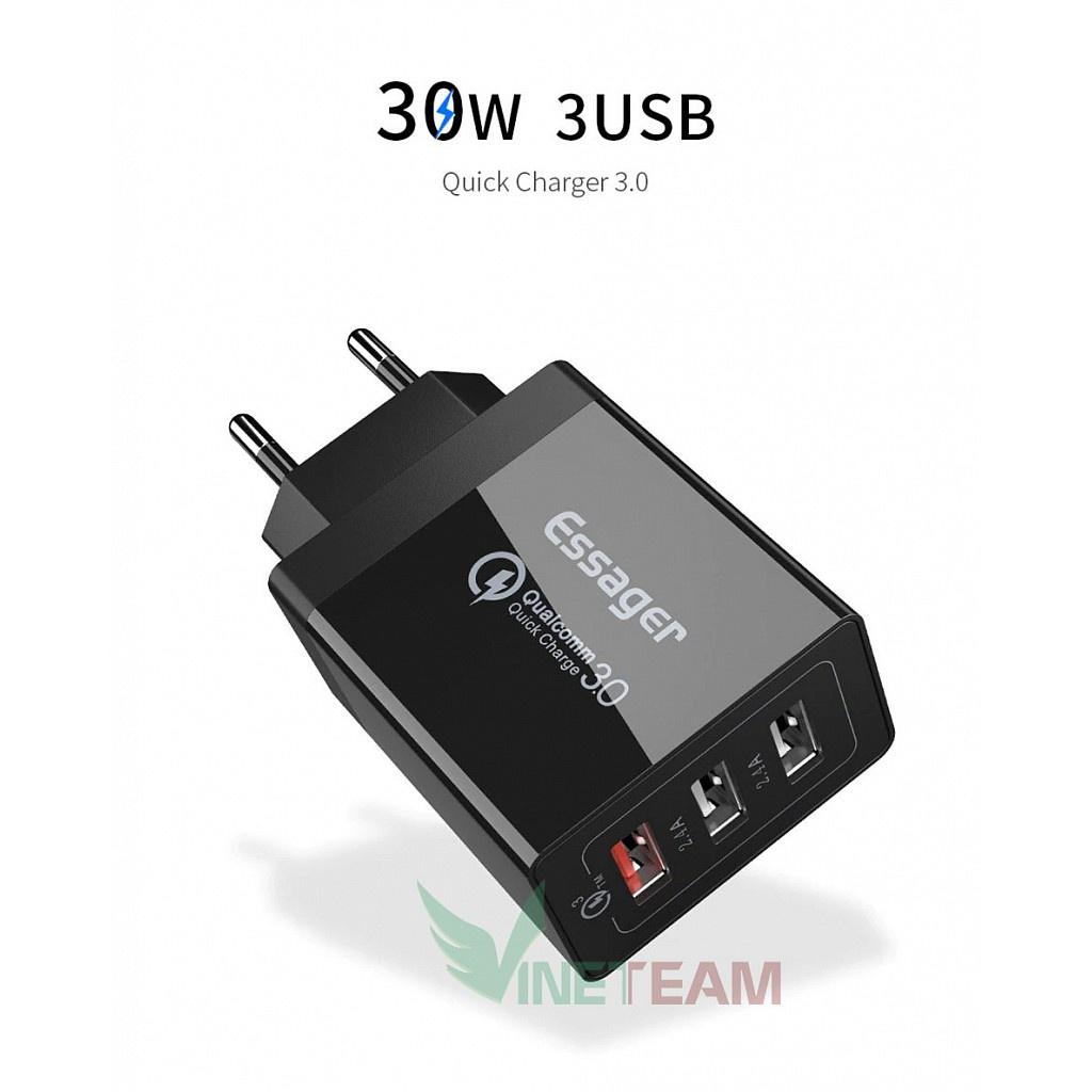 Cốc sạc nhanh QC 3.0 30W 5 V /9 V / 12 V ESSAGER / USAMS /CYKE cho điện thoại