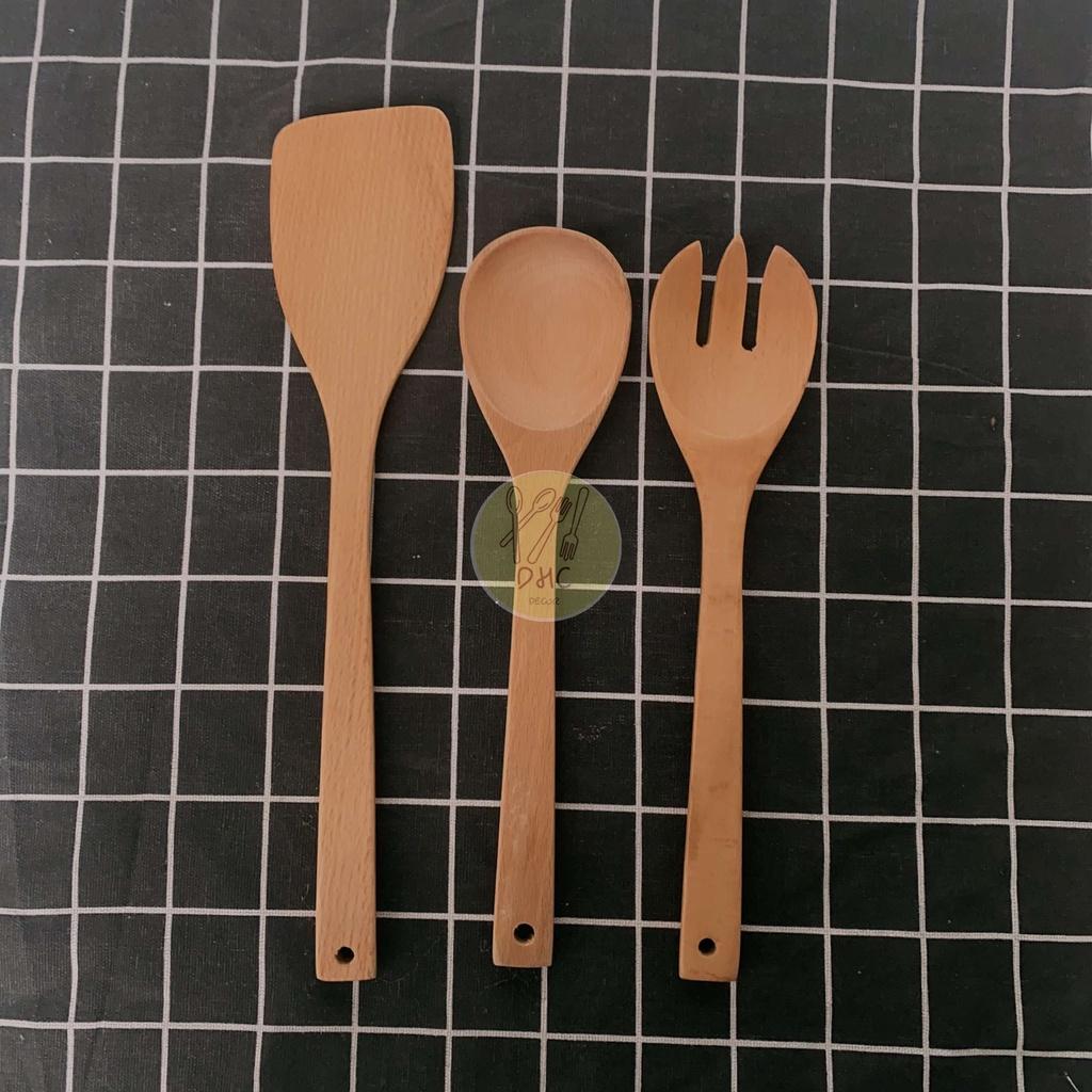 Thìa, Muôi, Vá, Sạn gỗ beech ,Đũa xào nấu gỗ Trắc, dụng cụ nấu ăn đa dụng , đẹp mắt