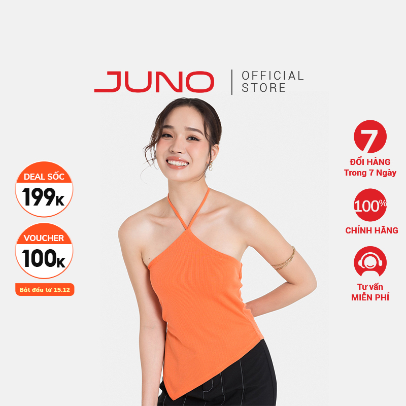 Áo Thun Nữ Thời Trang JUNO Cổ Yếm Lai Chéo JNATH004