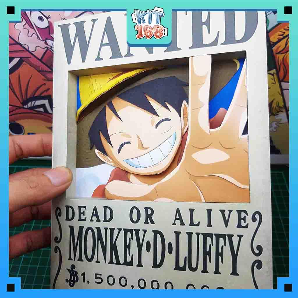 Mô hình giấy Anime Game Truy nã Luffy 3D ver 2 - One Piece