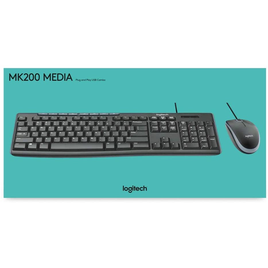 Bộ bàn phím chuột Logitech MK200 - Hàng Chính Hãng