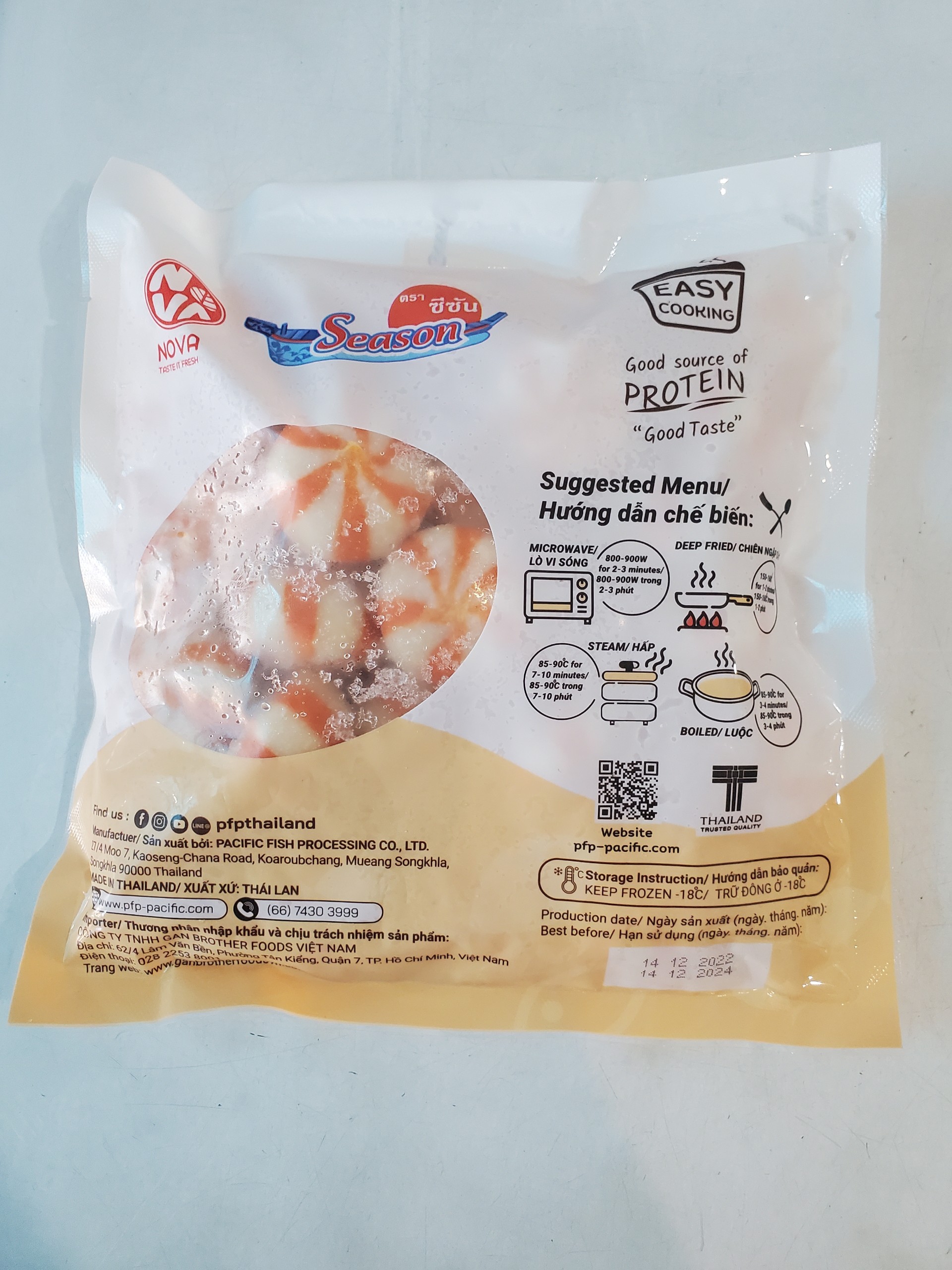 CÁ VIÊN NHÂN PHÔ MAI VỊ KHOAI MÔN 500G THÁI LAN