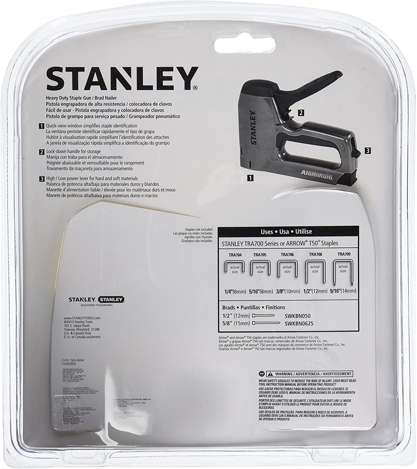 BẤM GHIM CHỮ U SIZE 6, 8, 10, 14 MM STANLEY TR250 - HÀNG CHÍNH HÃNG