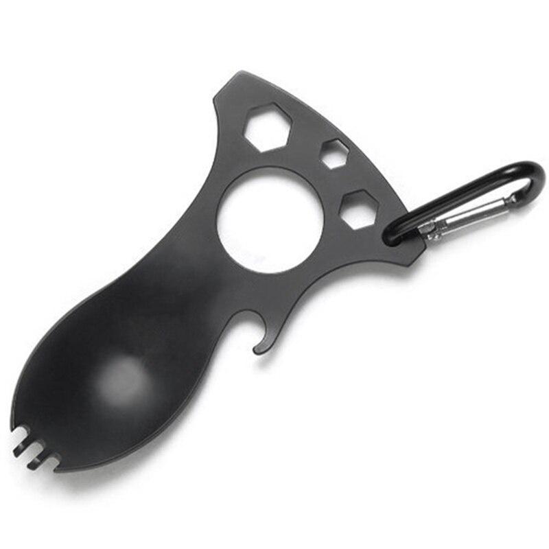 Camping Fork Spoon bottle opener Multi-function Stainless Steel Cutlery Spoon Fork Outdoor Cooking Camping Equipment