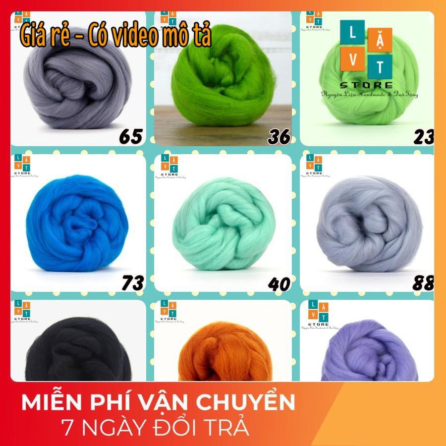 LEN CHỌC - LEN THÔ - Needle Felting để làm thú đồ chơi.