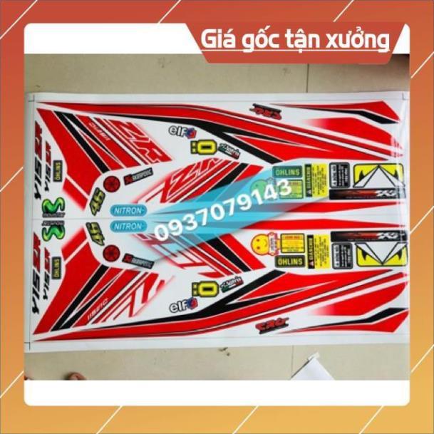 Tem rời ex 150 dán xe trắng tem 3 lớp ko bay màu