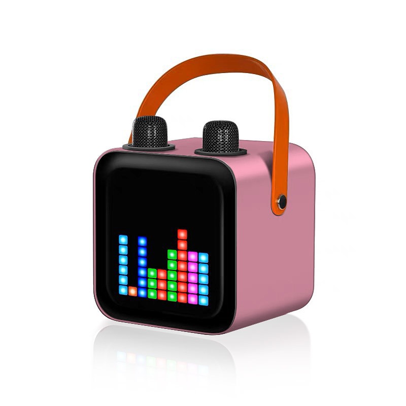 Loa Karaoke Bluetooth SP-100 Bass Mạnh Có Led Kèm 2 Micro