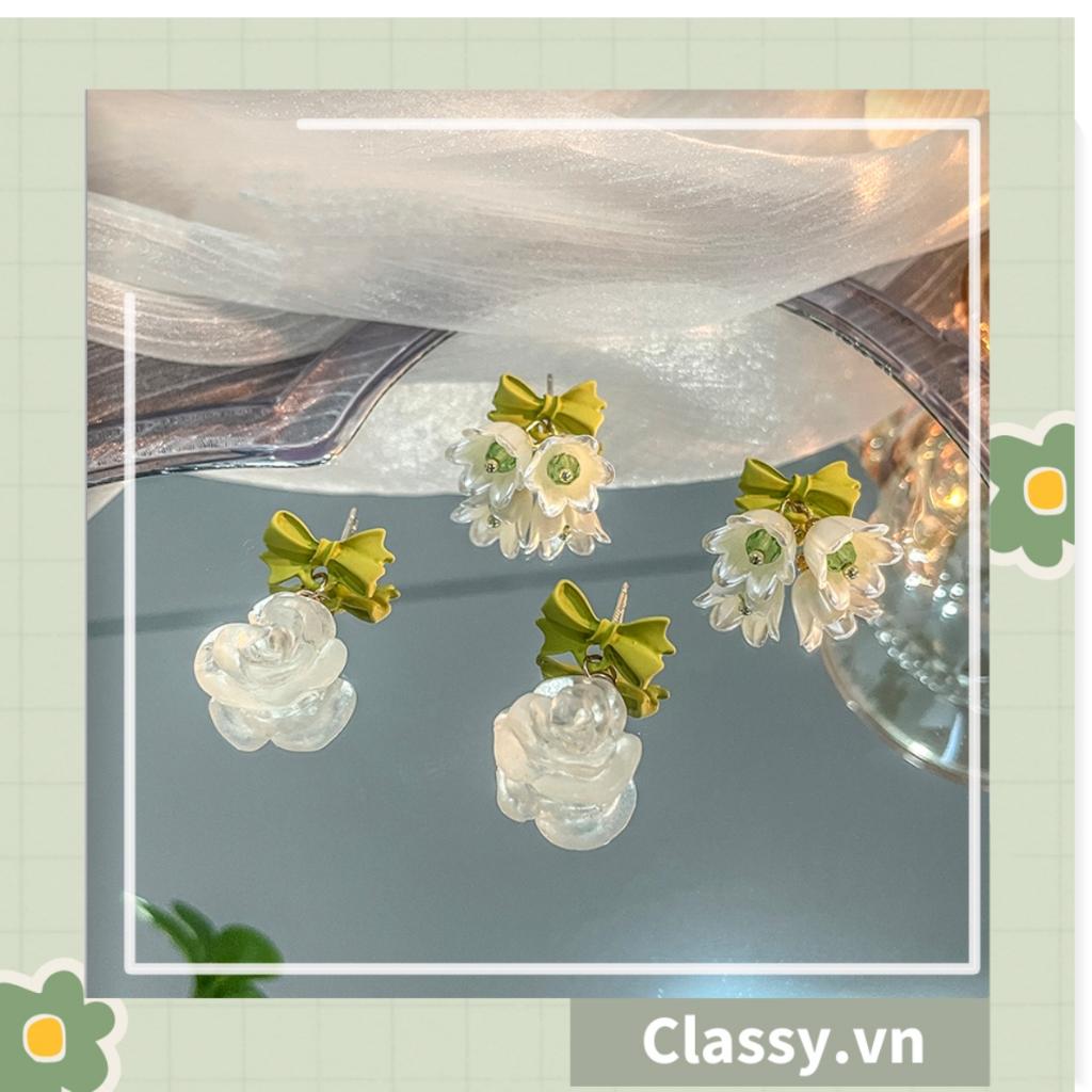 Khuyên tai Bông tai Hoa tai Classy hoa nhiều kiểu dáng nữ tính siêu dễ thương PK1594