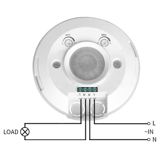 Công Tắc Chuyển Động Hồng Ngoại Ốp Trần 1200W PIR04