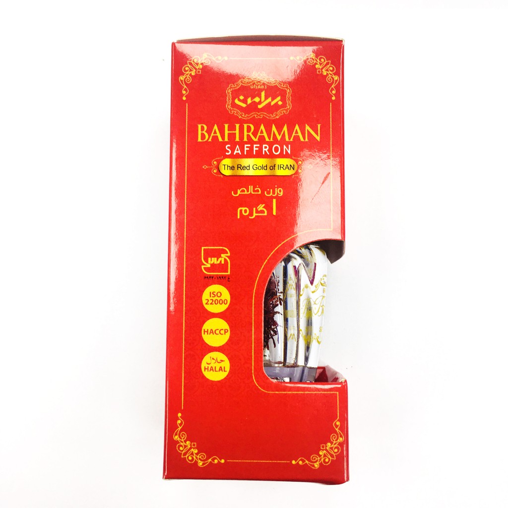 Nhụy Hoa Nghệ Tây Saffron Bahraman Combo 4 hộp 1gram/hộp Tặng 1gr bột Saffron