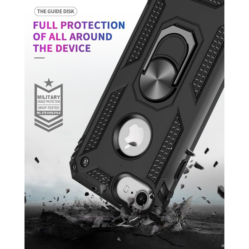 Ốp lưng cho iPhone 6 6s 7 8 chống sốc 2 lớp kèm nhẫn iring làm giá đỡ
