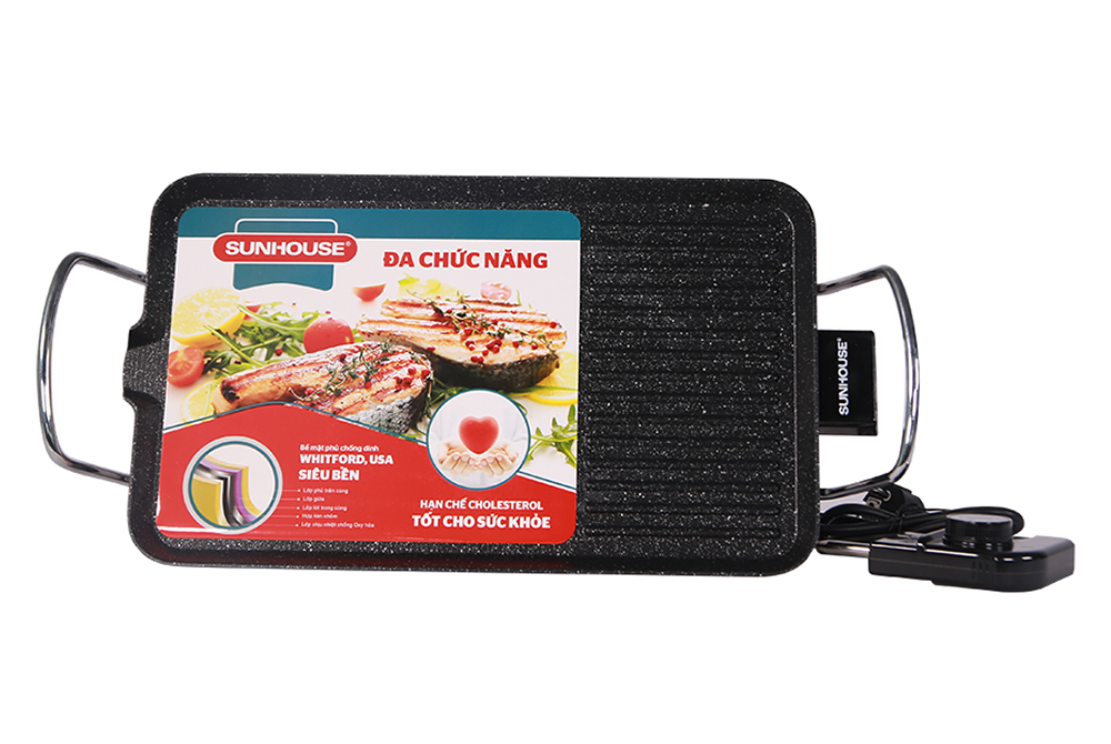 Vỉ nướng điện Sunhouse SHD4607 1500 W - Hàng Chính Hãng 100%