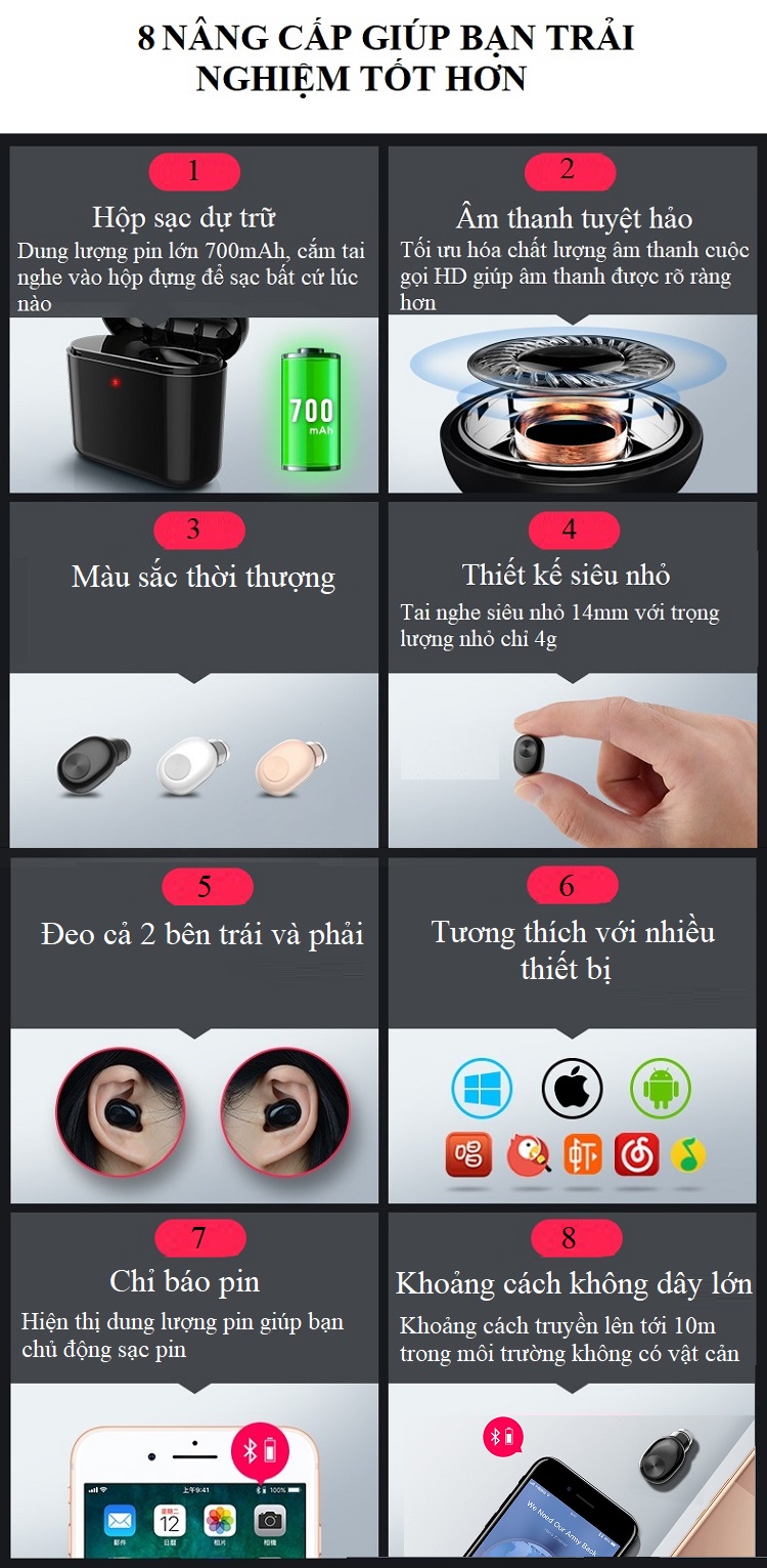 Tai Nghe Không Dây Bluetooth BL-1