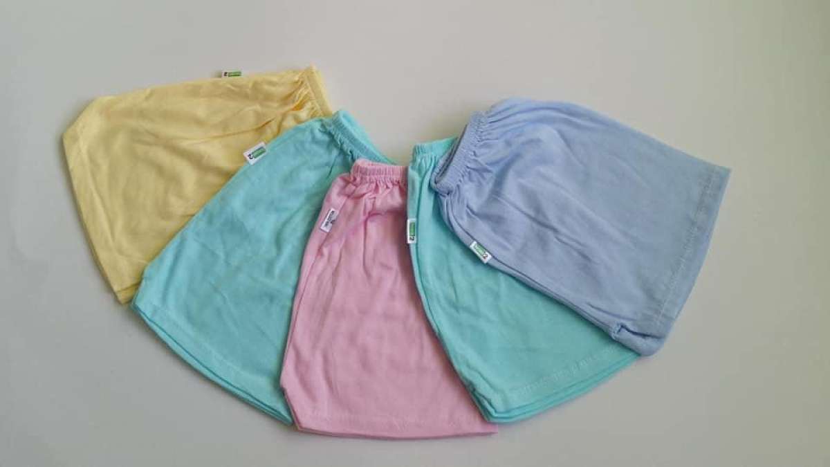 Set 5 quần ngắn sơ sinh màu cho bé trai/bé gái  2-12kg