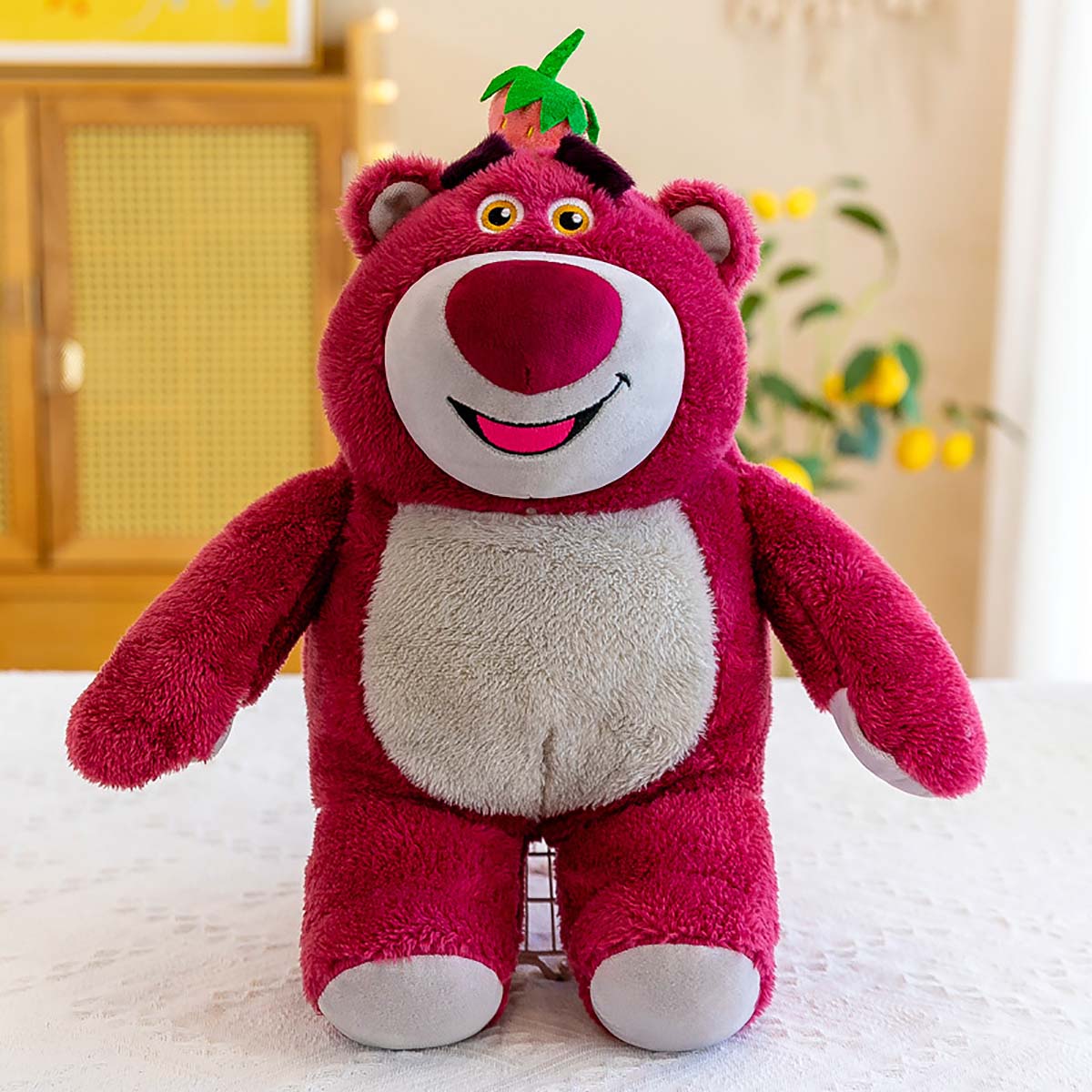 Gấu Dâu Bông Lotso Hoa Mini Nhỏ Có Thơm Mùi Dâu Thú Nhồi Bông Miniso Cute Giá Rẻ Anime Dễ Thương Nằm Ôm Ngủ Văn Phòng