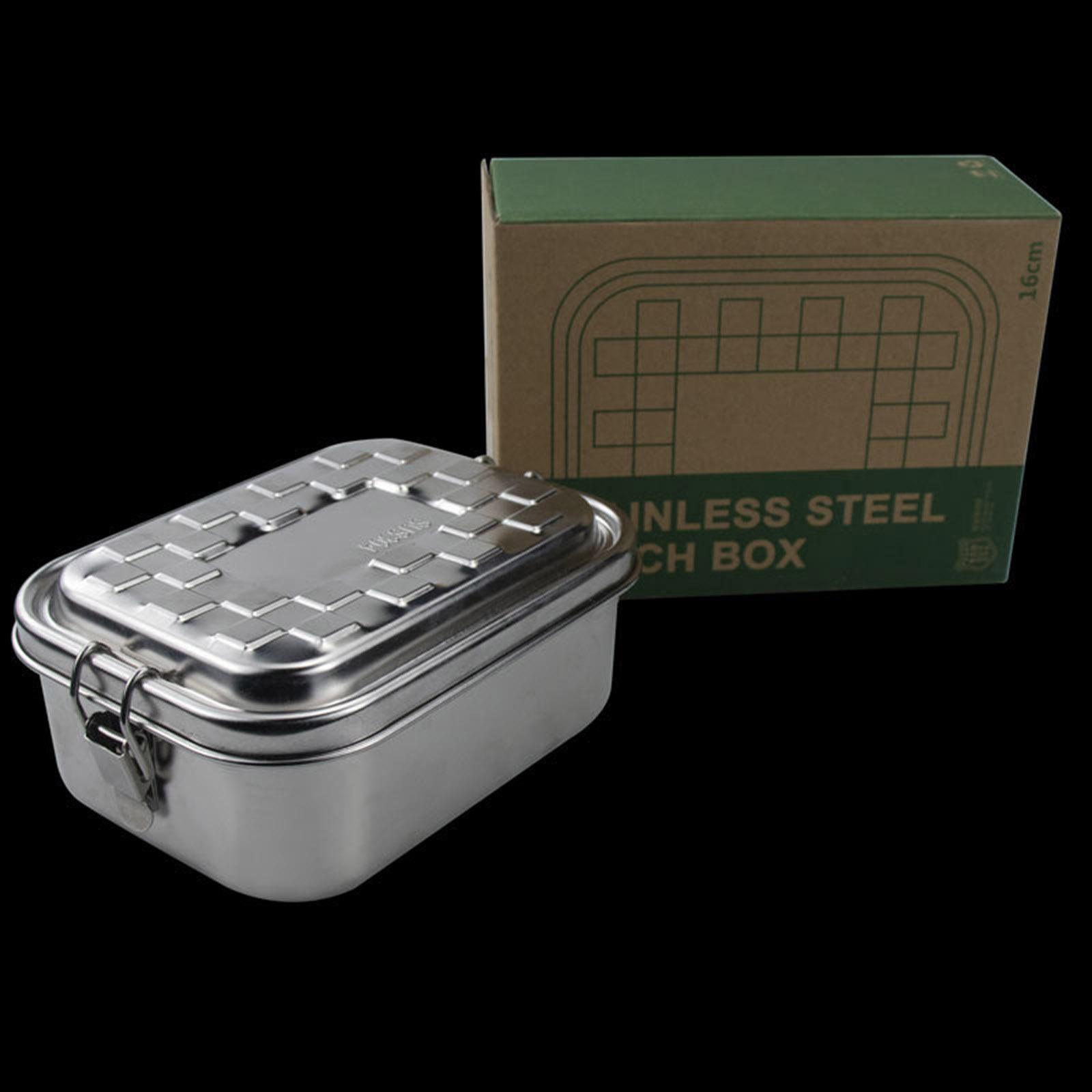 Stainless Steel Lunch Box 2 Layer Bento Box Portable Food Container Storage