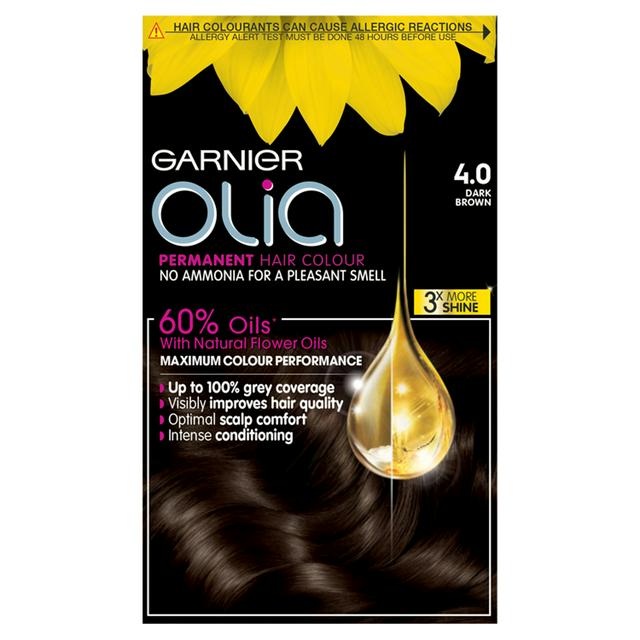 Thuốc nhuộm tóc Garnier Olia Permanent Hair Color - Màu 4.0