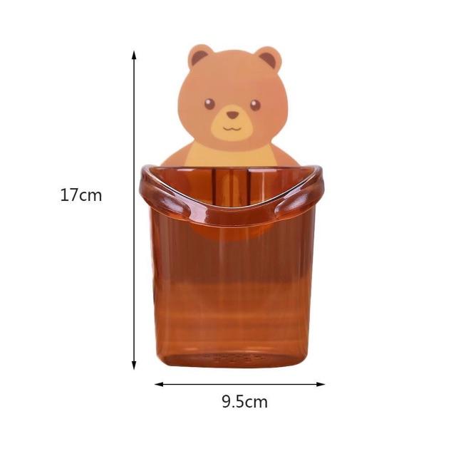 Ống Cắm Bàn Chải Đánh Răng Gắn Tường Hình Gấu Siêu Dễ Thương