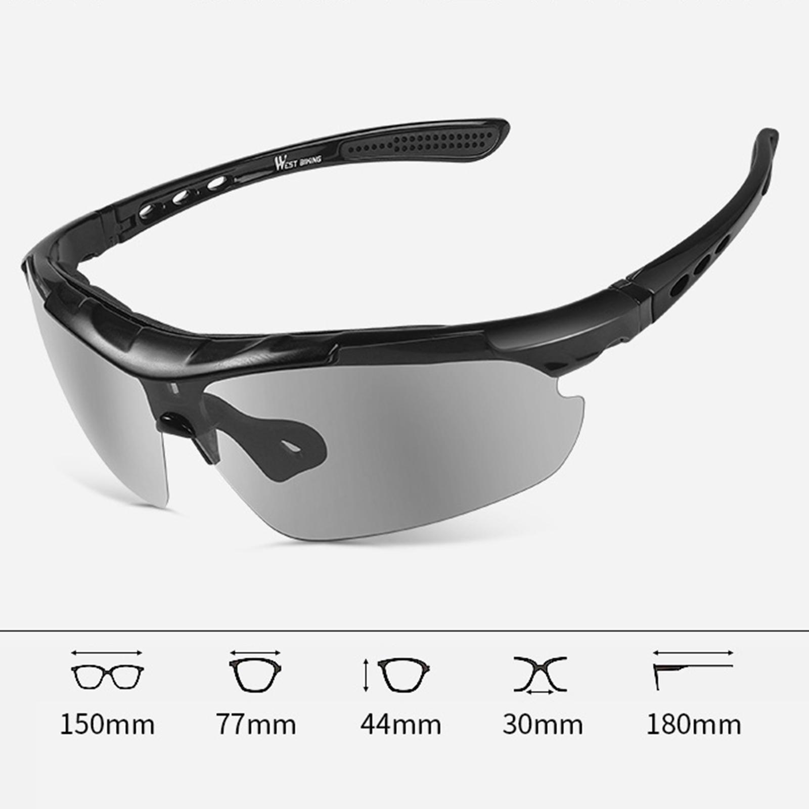 Photochromic Cycling Glasses Discoloration Bike Goggles Sports Eyewear