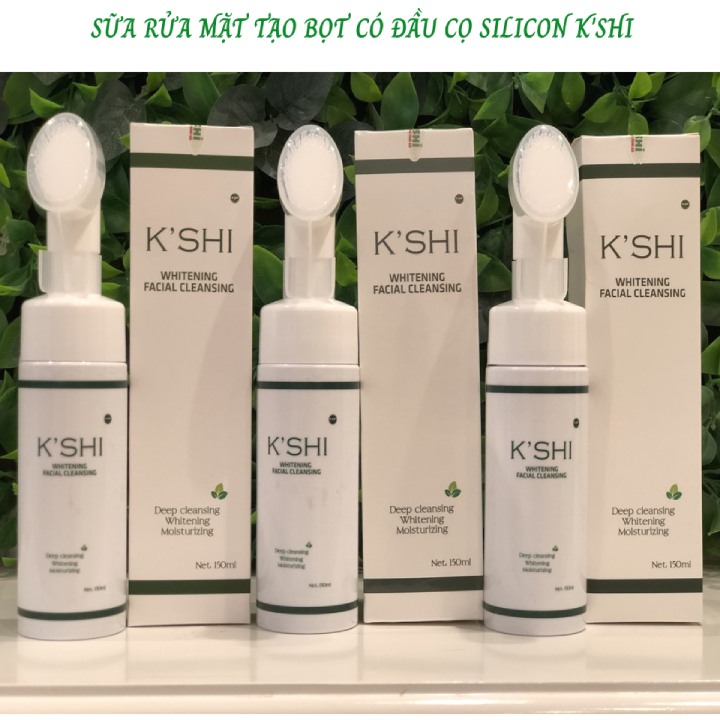 Sữa Rửa Mặt K'shi Có Đầu Cọ Massage Tạo Bọt, Làm Sạch Sâu Bụi Bẩn Bã Nhờn Ngăn Ngừa Mụn, Dưỡng ẩm Trắng Sáng Da Kshi
