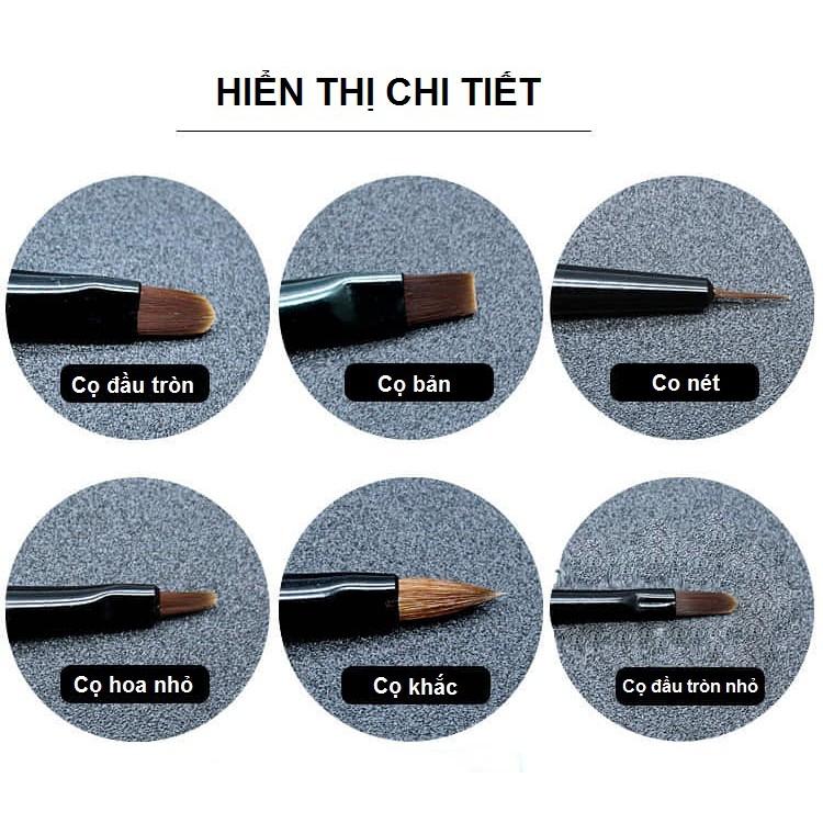 Set Cọ Cán Đỏ 10 Cây Cao Cấp | Phong Cách Cổ Điển