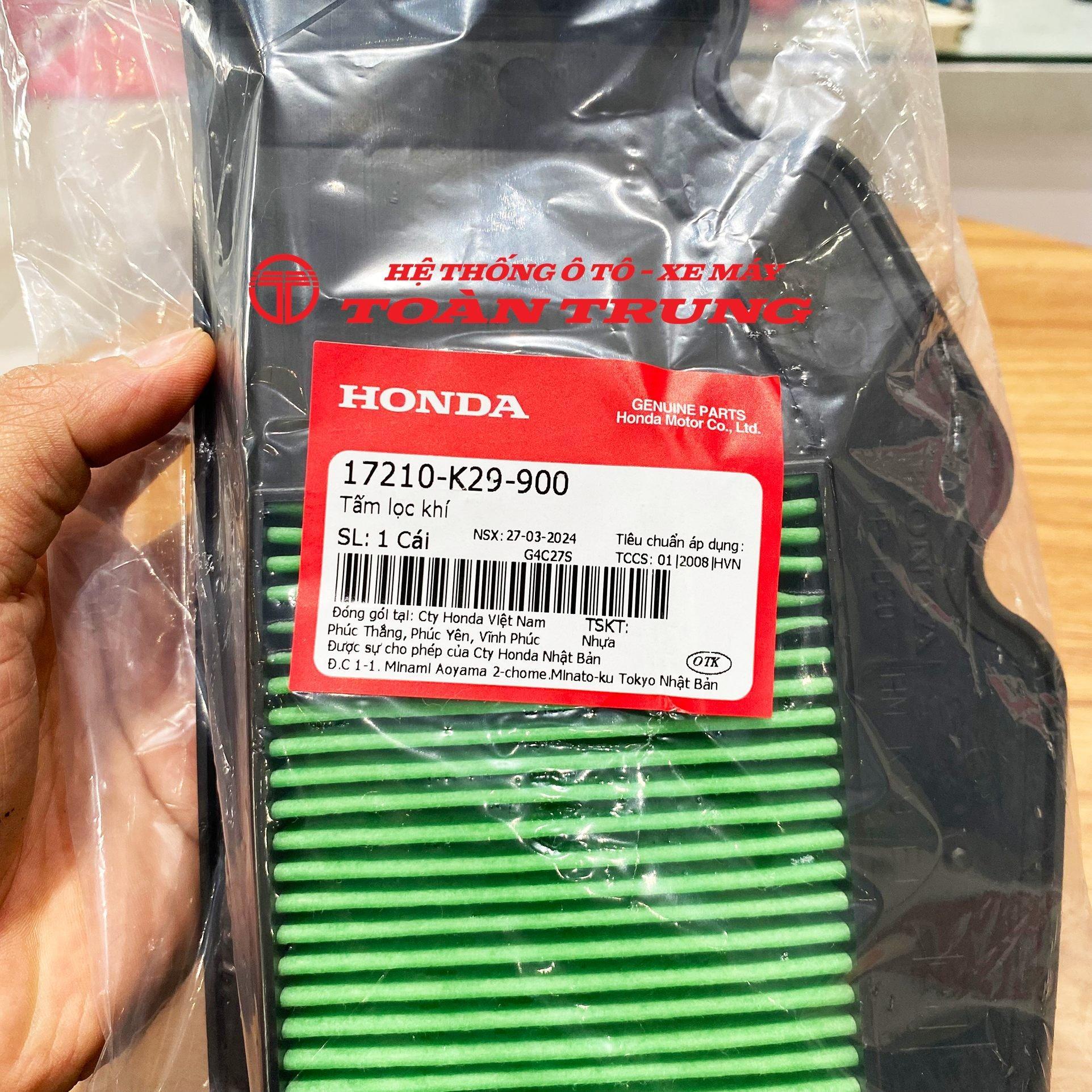 Tấm lọc gió Air Blade 125/150 (2016-2022), SH Mode (2103-2018), PCX 125 (2104-2017) chính hãƞg Honda &quot;17210K29900&quot;