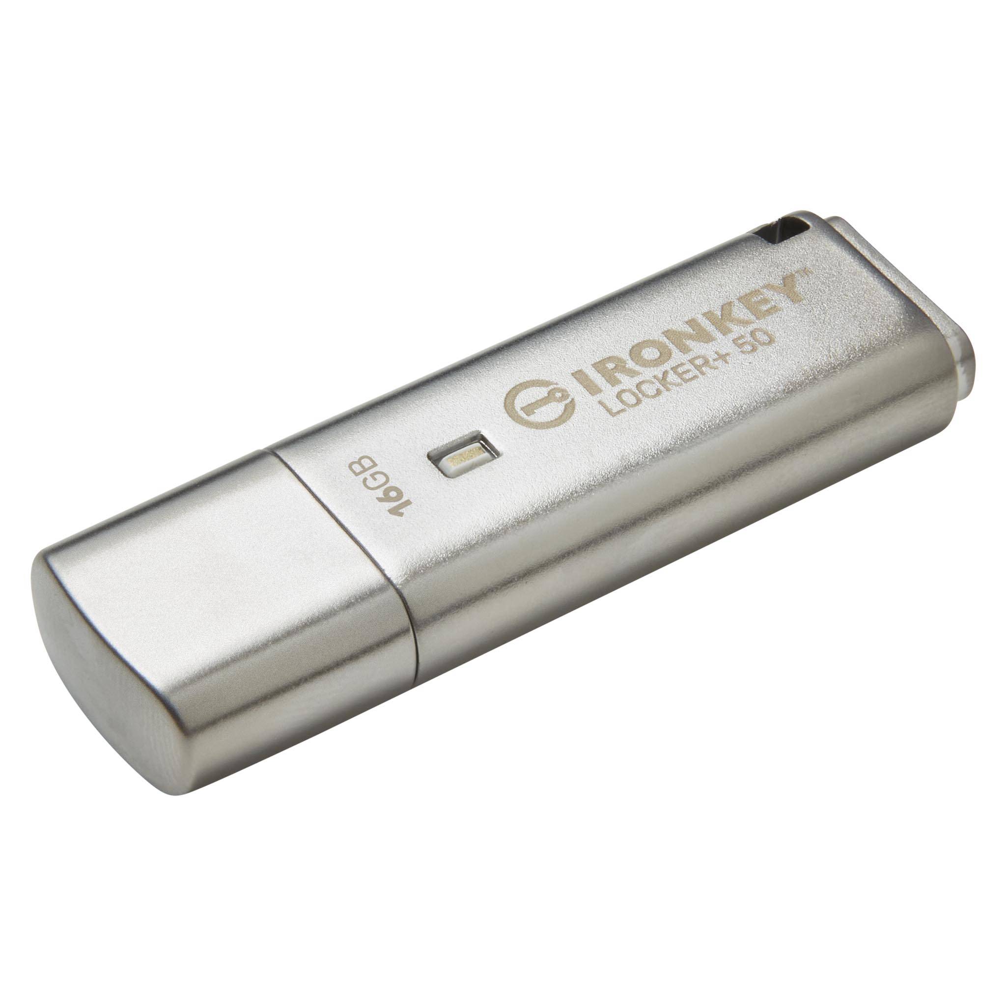 USB Bảo Mật Kingston IronKey Locker+ 50 16GB - IKLP50/16GB - Hàng Chính Hãng
